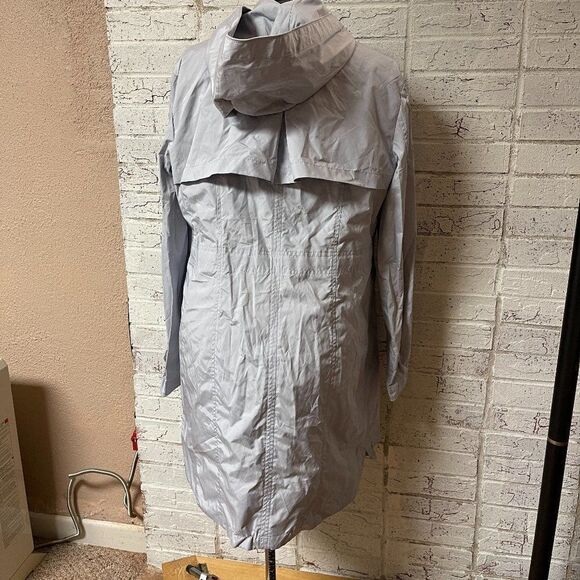 Cole Haan Signature Gray Hooded Rain Jacket Large - Picture 7 of 13